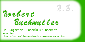 norbert buchmuller business card