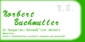 norbert buchmuller business card